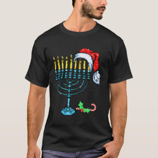 T-shirt Chrismukkah Hannukah Santa Hat Family Christmas Pa