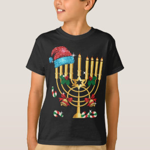 T-shirt Chrismukkah Hannukah Santa Hat Family Christmas Pa