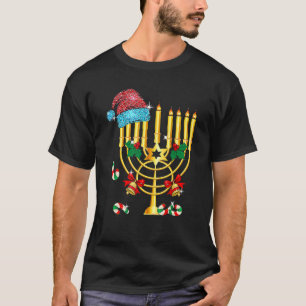 T-shirt Chrismukkah Hannukah Santa Hat Pajama Famille Chri