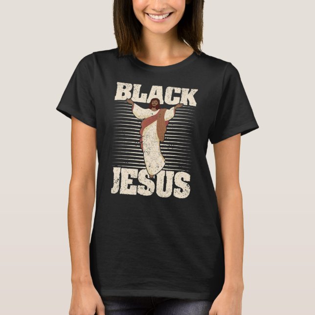 T-shirt Christ Croyez Joyeux Noël Religous Joyeux Jus Noir (Devant)