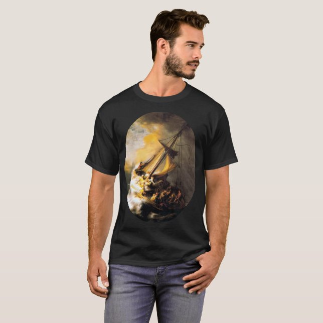 T-shirt Christ dans la tempête sur la mer de Galilée- Remb (Devant entier)