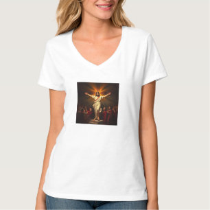 T-shirt Christ est ressuscité Tee - shirt à col V des femm