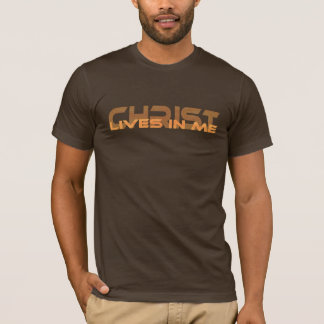 T-shirt Christ lives in me 3 Orange TRANS PNG