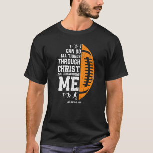 T-shirt Christ me renforce Rugby chrétien religieux