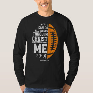 T-shirt Christ me renforce Rugby chrétien religieux