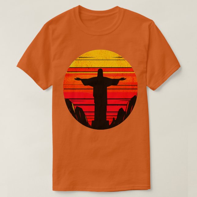 T-shirt Christ Rédempteur Rio de Janeiro Design (Design devant)