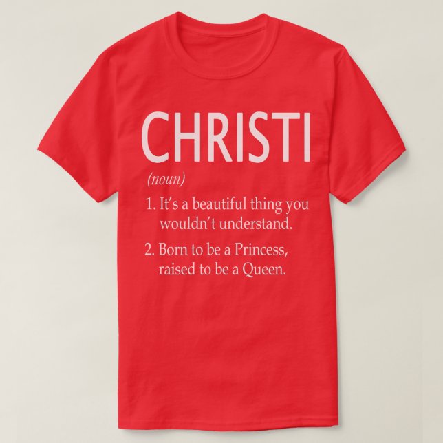 T-shirt Christi Nom Don 167 (Design devant)