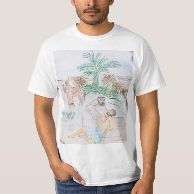T-shirt Christian Artwork Le bon samaritain (Devant)