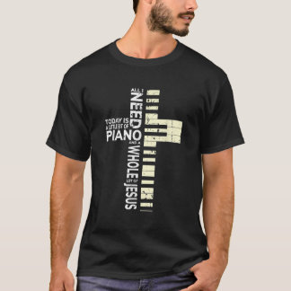 T-shirt Christian Band Shirt Musicien Rock Musique Piano T