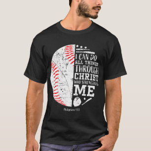 T-shirt Christian Baseball Je Peux Faire Toutes Les Choses