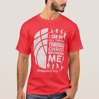 T-shirt Christian Basketball Christ Bible Verse Boyseen re