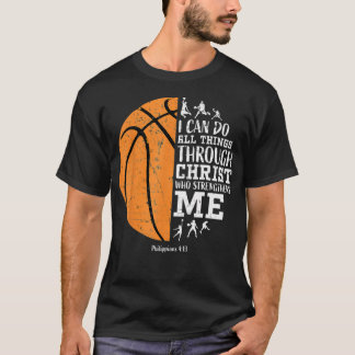 T-shirt Christian Basketball Je Peux Faire Toutes Les Chos