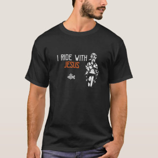 T-shirt Christian Biker - I Ride With Jesus - Motorcycle R