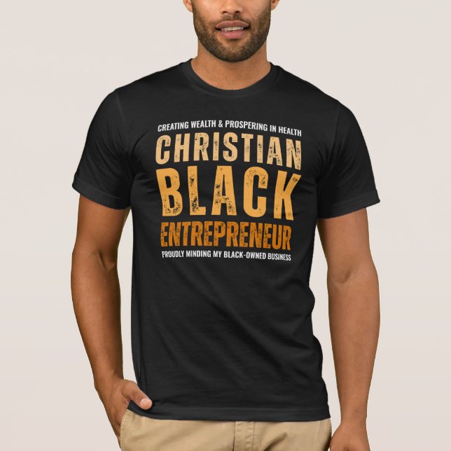 T-shirt Christian Black Entrepreneur (Devant)