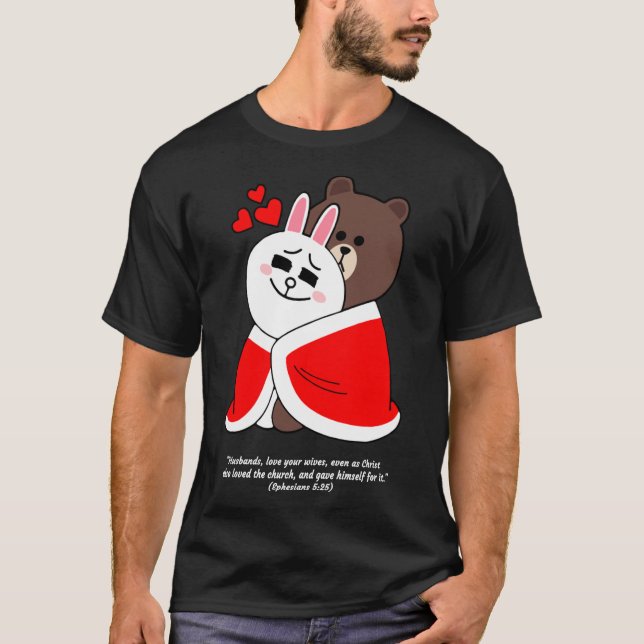 T-shirt Christian Brown Ours Cony Bunny Lapin Mari Lapin W (Devant)
