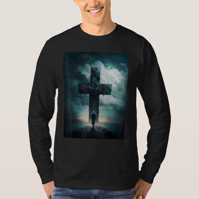 T-shirt Christian Cross Faith and Prayer (Devant)