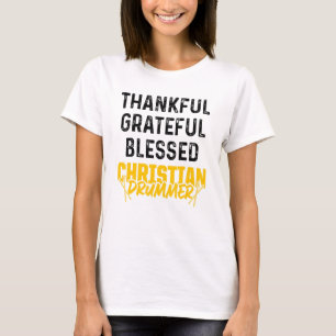 T-shirt Christian Drummer Church Adoration Drum Player 56