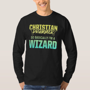 T-shirt Christian Drummer Church Adoration Drum Player 87