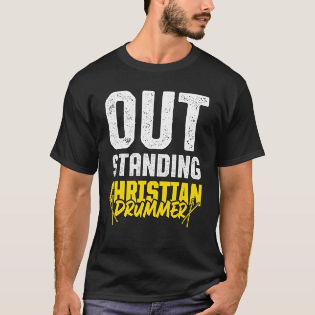 T-shirt Christian Drummer Church Worship Drum Player 31 (Devant)
