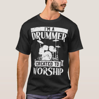 T-shirt Christian Drummer Idée cadeau pour les batteurs qu