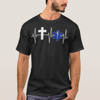 T-shirt Christian EMT Religious EMS Paramedic Jesus EMT P