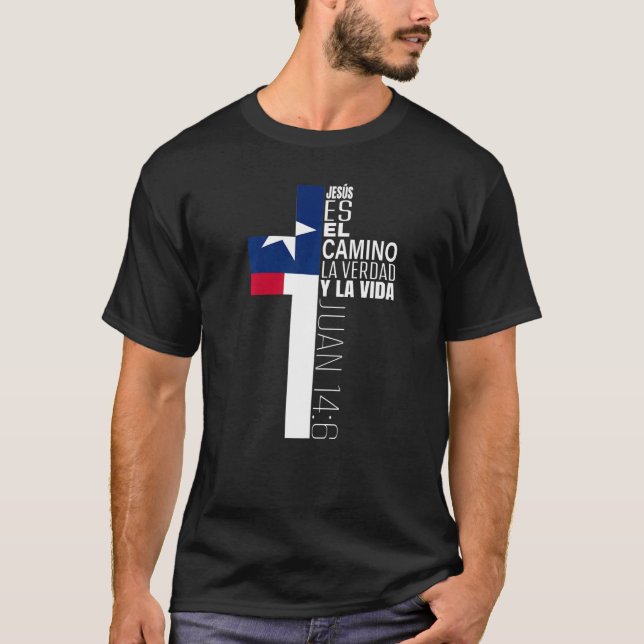 T-shirt Christian Espagnol Jésus Bible Verse Dit Texas (Devant)