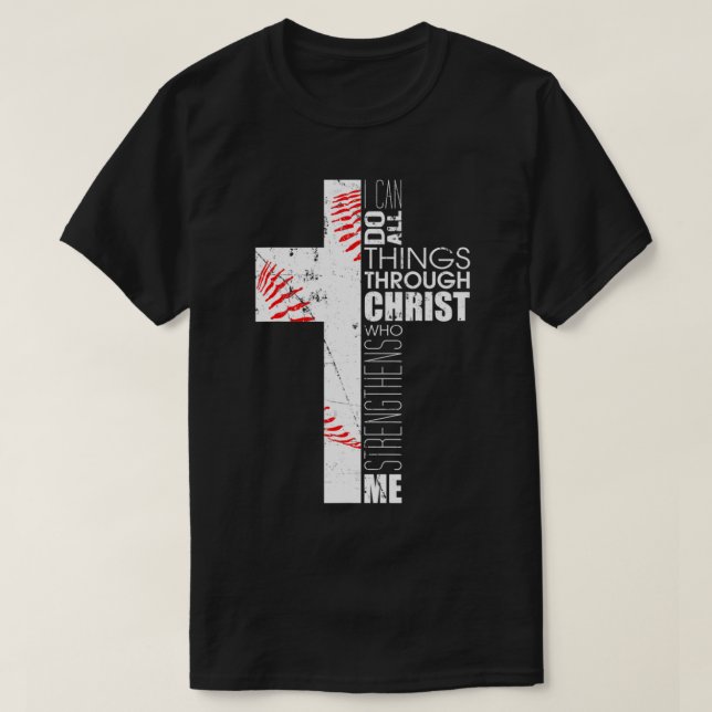 T-shirt Christian Gifts Boys Baseball Religieux Verse Cros (Design devant)