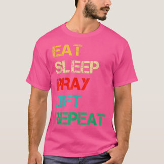 T-shirt Christian Gym et Jesus Gym pour manger Sleep Prièr