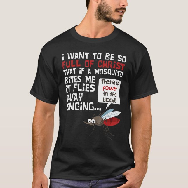 T-shirt Christian Mosquito  Gag Jokes Religious Christian (Devant)