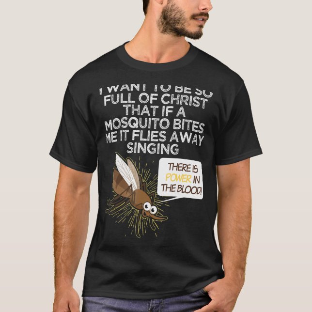T-shirt Christian Mosquito Gag plaisante Religieux chrétie (Devant)