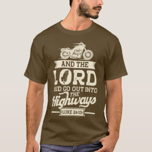 T-shirt Christian Motorcycle Biker Et Le Seigneur Dit Alle