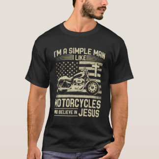 T-shirt Christian Motorcycle Et Jésus Foi Christian Bik