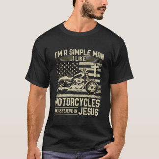 T-shirt Christian Motorcycle Et Jésus Foi Christian Bik