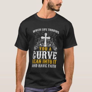 T-shirt Christian Motorcycle Vie Vous Jette Une Courbe