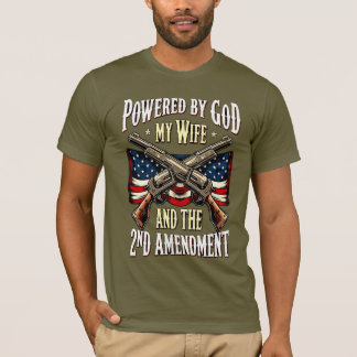 T-shirt Christian Patriotic God Wife 2nd Amendment