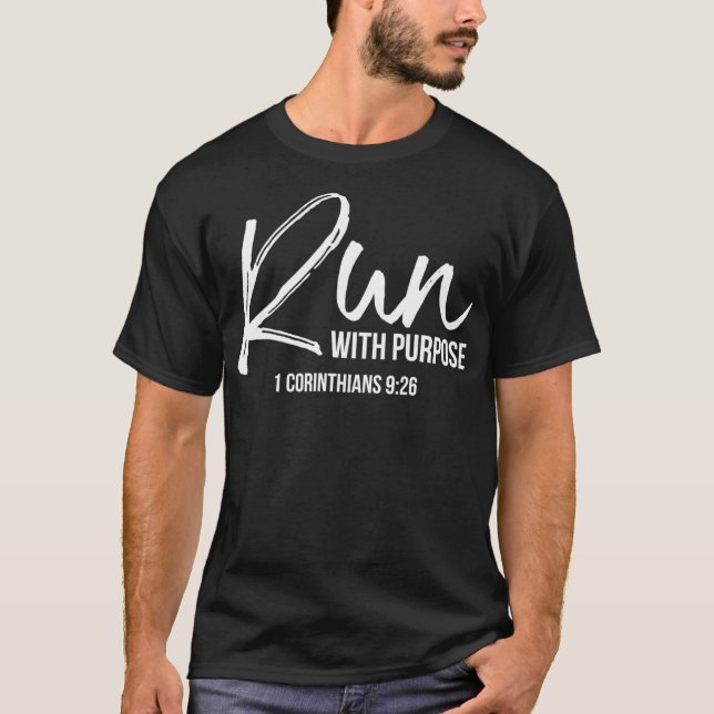 T-shirt Christian Runner Gift Gear Run Avec (Devant)