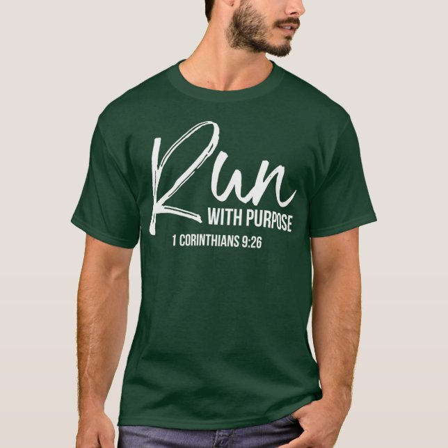 T-shirt Christian Runner Gift Gear Run Avec (Devant)