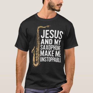 T-shirt Christian Sax Joueur de Saxophone Pour Jazz