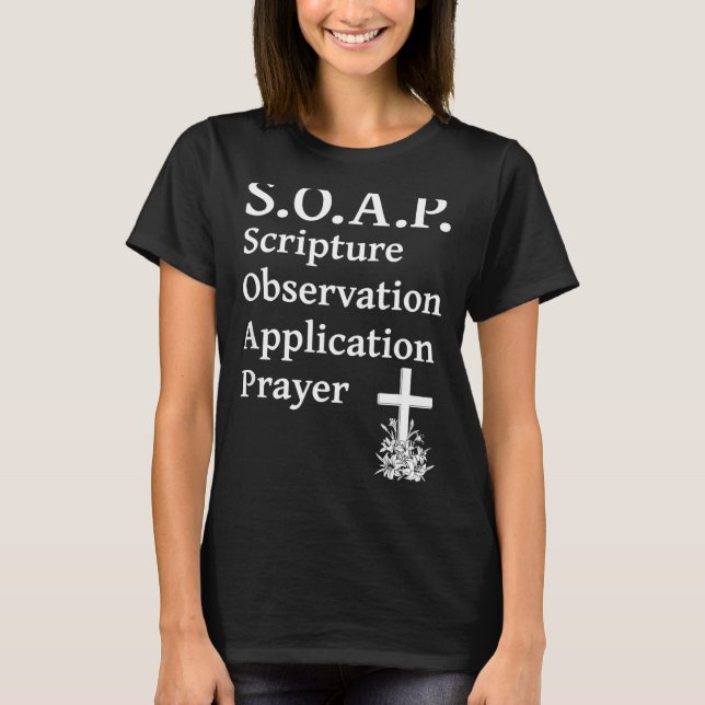 T-shirt Christian Soap Scripture Observation Application P (Devant)