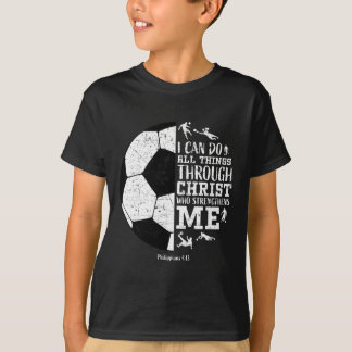 T-shirt Christian Soccer Faith Graphic Bible Verse Philipp