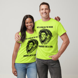 T-shirt Christian T-Shirts, IL VIT À L'INTÉRIEUR DU LION