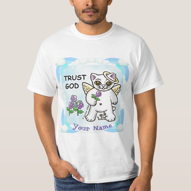 T-shirt Christian Trust Dieu Kitty chat (Devant)