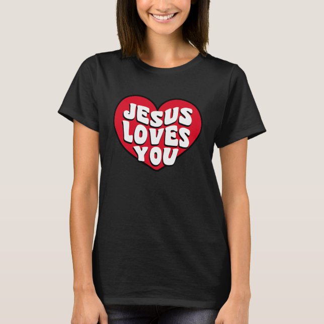 T-shirt Christian Valentines  bible verse scriptures Jesus (Devant)