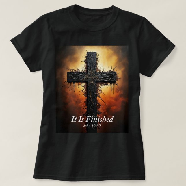 T-shirt Christian Vendredi Saint, Il Est Terminé (Design devant)