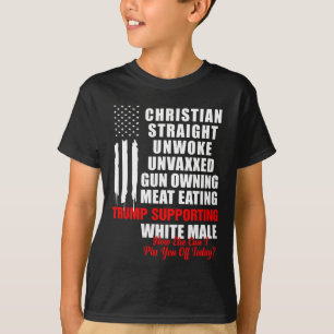 T-shirt Christian White Stright Unwoke Amérique Vintage Fl