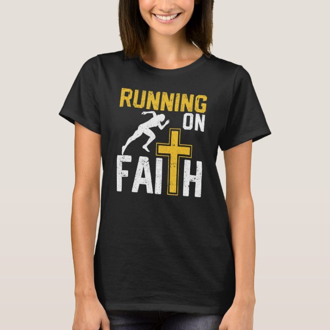 T-shirt Christian Workout Runner Religious Sur Fait (Devant)