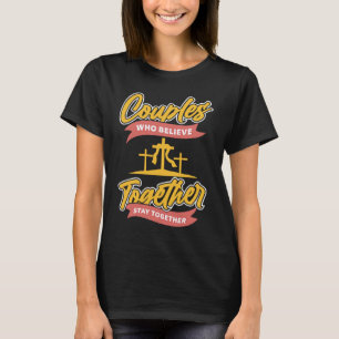 T-shirt Christianisme Couple Catholique Religion Bible Jés