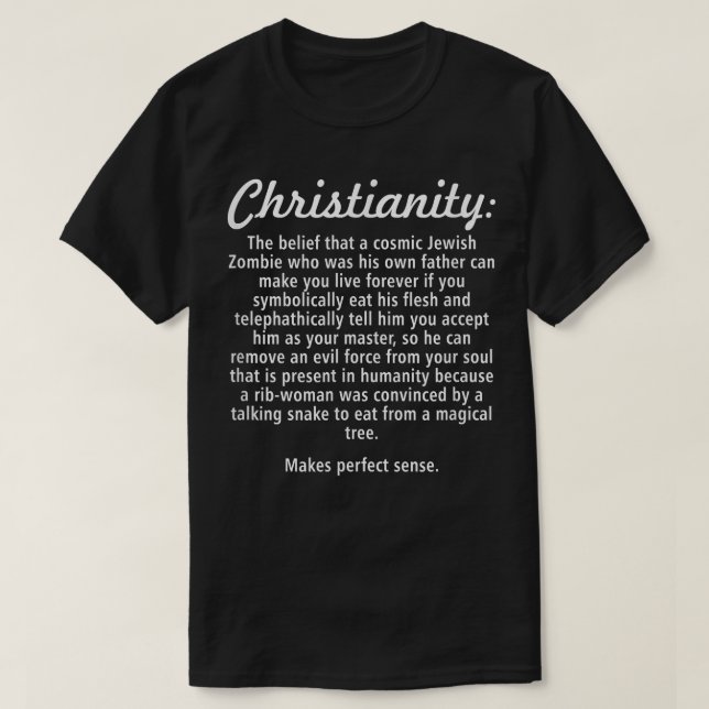 T-shirt Christianisme Religion athéisme athée athée agnost (Design devant)
