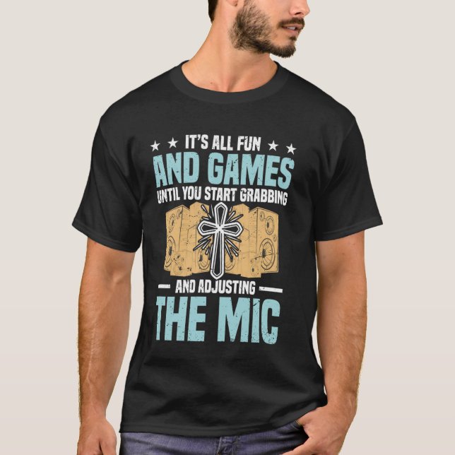 T-shirt Christianity Audio Engineer Jésus Religion Church (Devant)