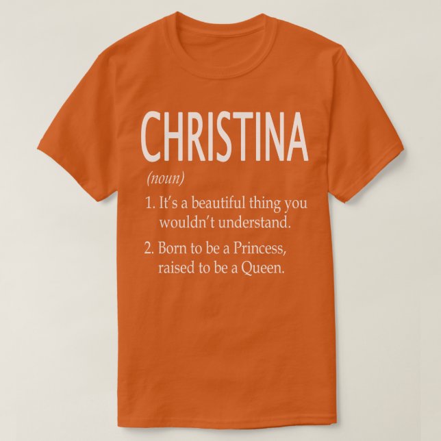 T-shirt Christina Nom Cadeau 67 (Design devant)